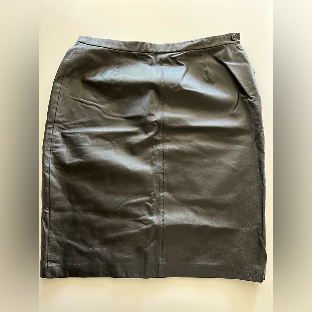 NWT Black Leather Skirt